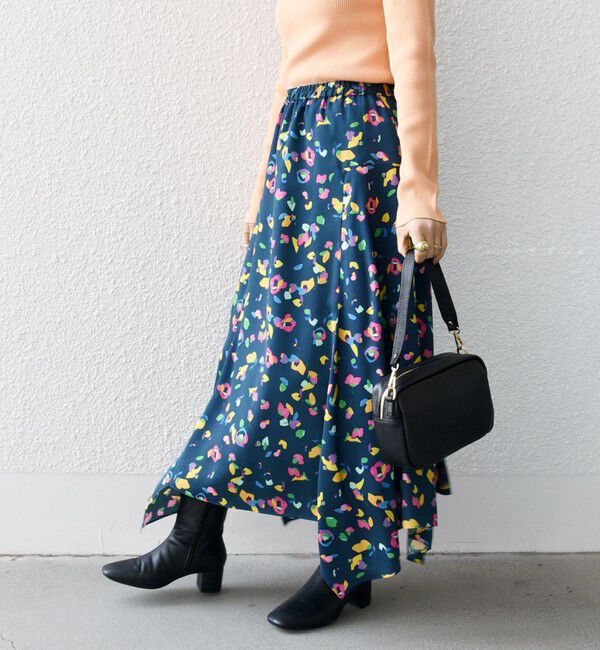 SHIPS any「SHIPS any:〈洗濯機可能〉SPRINTEX フラワー プリント ギャザー スカート」|スカート|