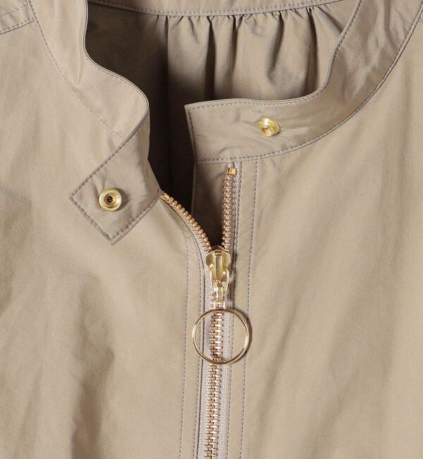 SHIPS for women「〈手洗い可能〉割繊 ナイロン スタンドカラー ギャザー ブルゾン◇」|ブルゾン・スタジャン|