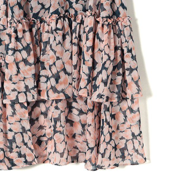 SHIPS for women「〈手洗い可能〉フラワー プリント ティアード スカート 24SS ◇」|スカート|