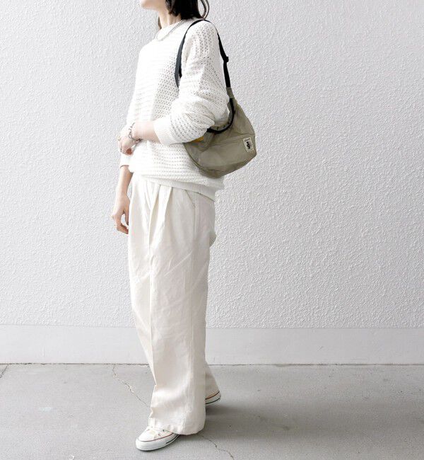 SHIPS any「SHIPS any: メッシュ ルーズ クルーネック ニット プルオーバー」|ニット・セーター|