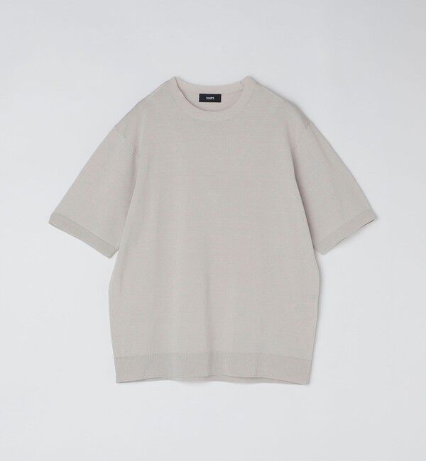 SHIPS「SHIPS: 〈手洗い可能〉 14ゲージ TEXBRID(R) リネン ニット Tシャツ」|ニット・セーター|