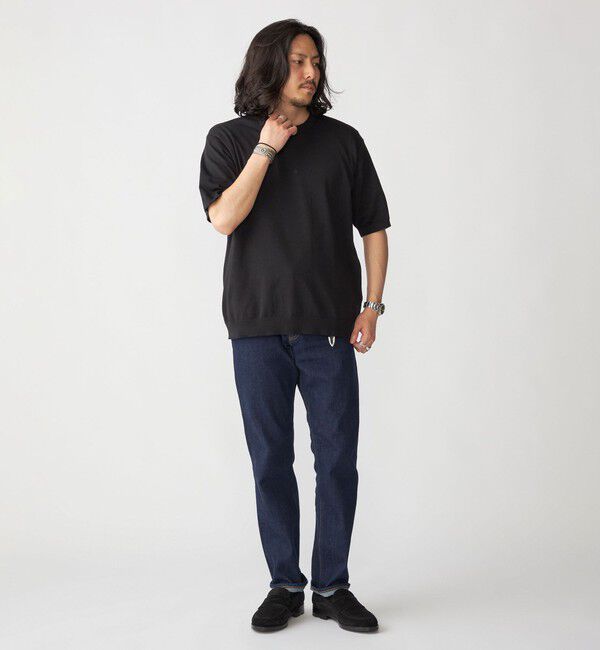 SHIPS「SHIPS: 〈手洗い可能〉 14ゲージ TEXBRID(R) リネン ニット Tシャツ」|ニット・セーター|