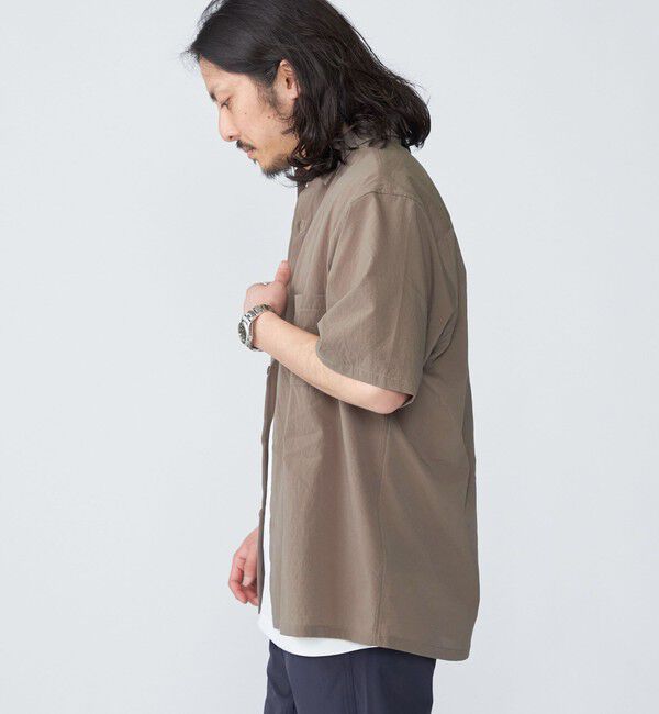 SHIPS「SHIPS:〈吸水速乾〉Micro Dot Air(R) レギュラーカラー ショートスリーブ シャツ」|シャツ・ブラウス|