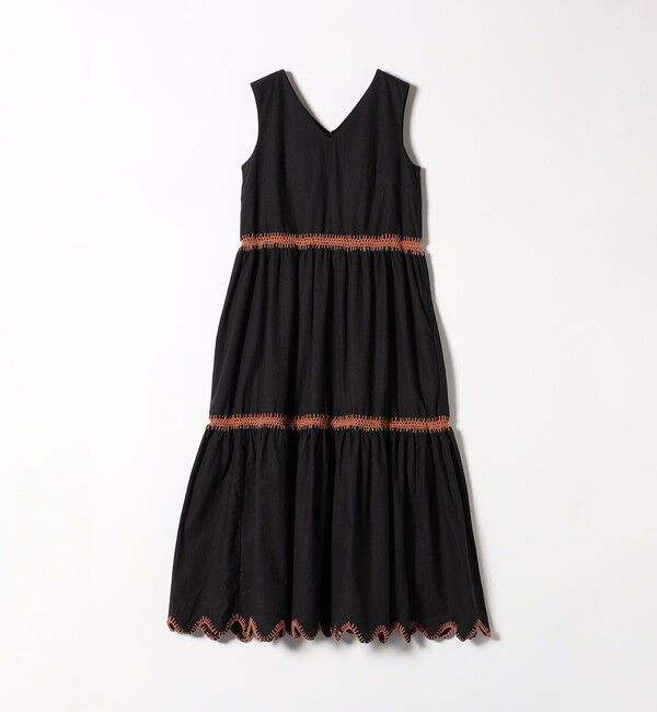 SHIPS any「bon_meur:〈洗濯機可能〉ブランケット エンブロイダリー ティアード ワンピース」|ワンピース|