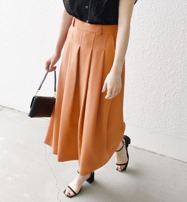 SHIPS any「SHIPS any:〈洗濯機可能〉オックス キュロット パンツ」|キュロット|オレンジ