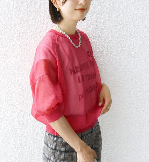 SHIPS for women「〈手洗い可能〉シアー ラメ 半袖 サマー ニット」|ニット・セーター|