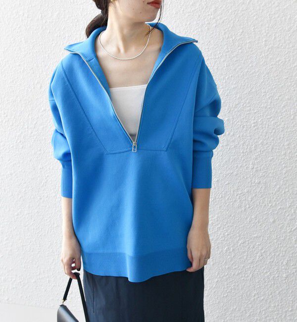 SHIPS any「《一部追加予約》【WEB限定】SHIPS any:〈手洗い可能〉ハーフ ジップ ハイネック プルオーバー」|ニット・セーター|