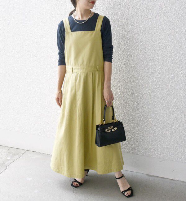 SHIPS any「SHIPS any:〈洗濯機可能〉チノ フレア ジャンパー スカート」|ジャンパースカート|