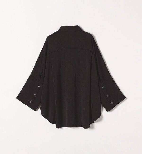 SHIPS any「SHIPS any:〈手洗い可能〉ラフ サテン ビック シルエット シャツ」|シャツ・ブラウス|
