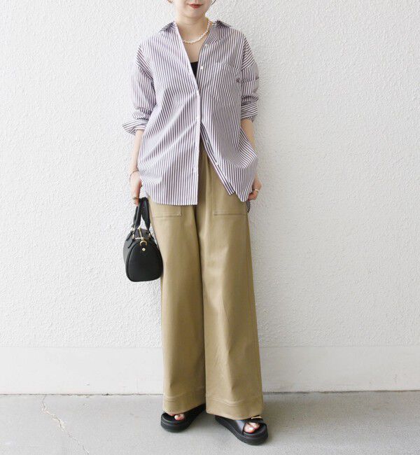 SHIPS any「《一部追加予約》SHIPS any:〈洗濯機可能〉REPREVE レギュラーカラー ルーズ ポケット シャツ」|シャツ・ブラウス|