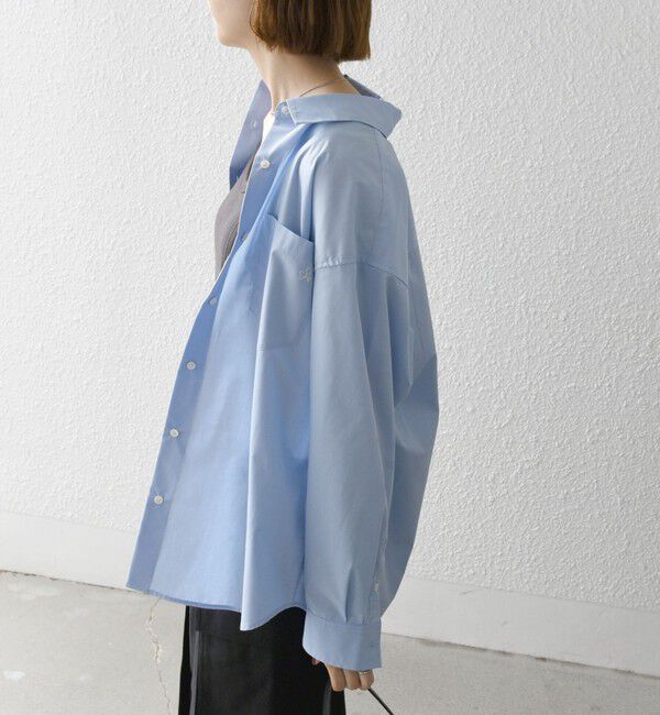 SHIPS any「《一部追加予約》SHIPS any:〈洗濯機可能〉REPREVE レギュラーカラー ルーズ ポケット シャツ」|シャツ・ブラウス|