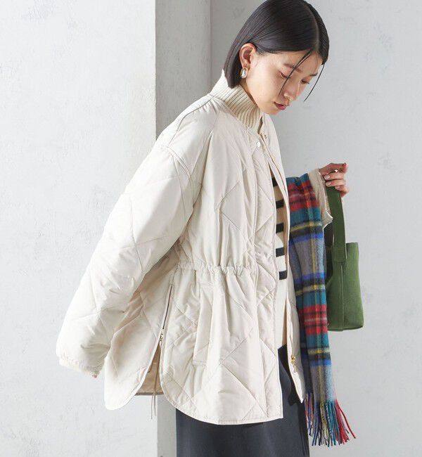 SHIPS for women「〈手洗い可能〉キルティング サイドジップ ブルゾン」|ブルゾン・スタジャン|ナチュラル