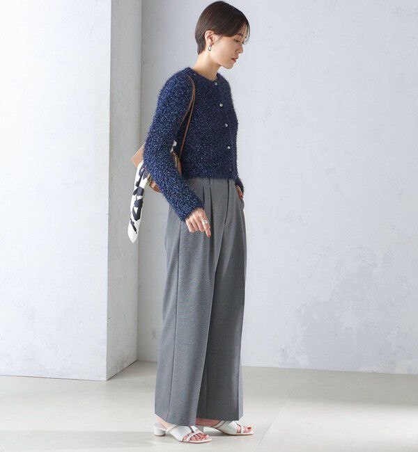 SHIPS for women「〈手洗い可能〉ラメ ニット 配色 カーディガン」|カーディガン|