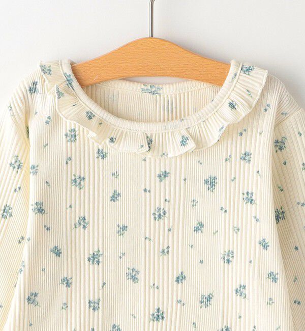 SHIPS KIDS「SHIPS KIDS:80～90cm / フラワー テキスタイル 長袖 TEE」|Tシャツ・カットソー|