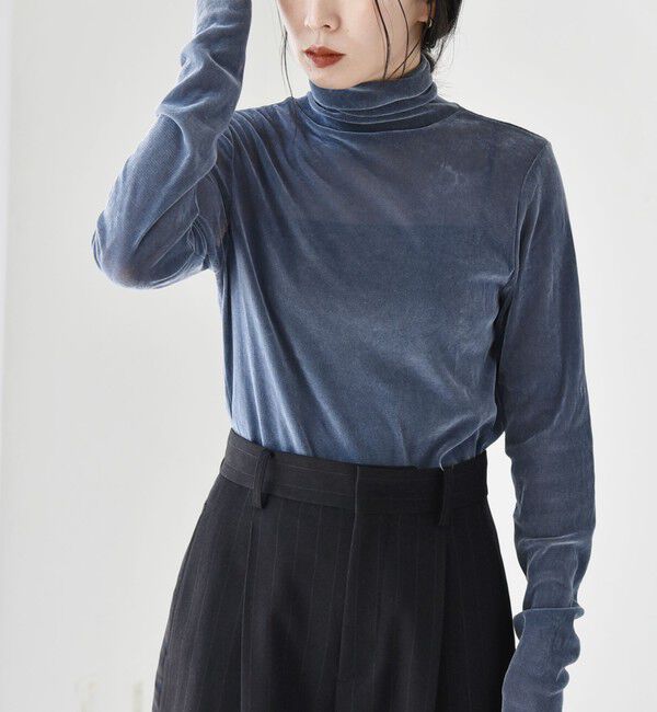 quaranciel「quaranciel:〈洗濯機可能〉フロッキー シアー タートル ネック 2」|Tシャツ・カットソー|