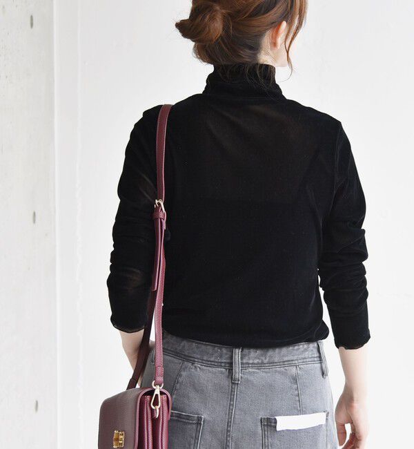 quaranciel「quaranciel:〈洗濯機可能〉フロッキー シアー タートル ネック 2」|Tシャツ・カットソー|