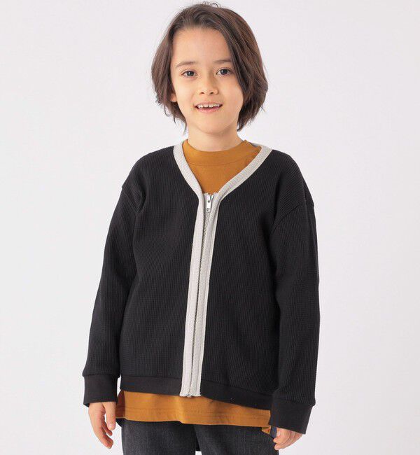 SHIPS KIDS「SHIPS KIDS:100～130cm / ワッフル カーディガン」|カーディガン|