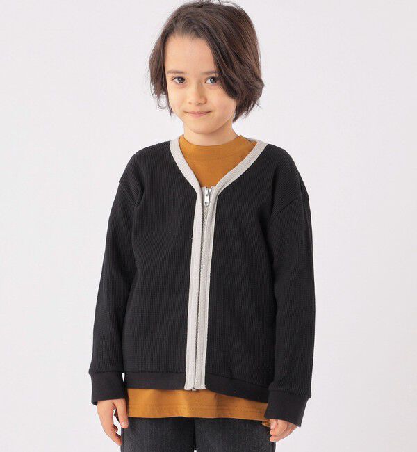 SHIPS KIDS「SHIPS KIDS:100～130cm / ワッフル カーディガン」|カーディガン|