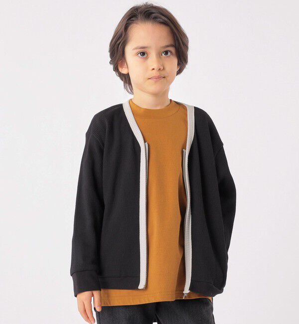 SHIPS KIDS「SHIPS KIDS:100～130cm / ワッフル カーディガン」|カーディガン|