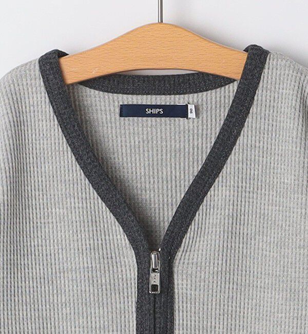 SHIPS KIDS「SHIPS KIDS:80～90cm / ワッフル カーディガン」|カーディガン|