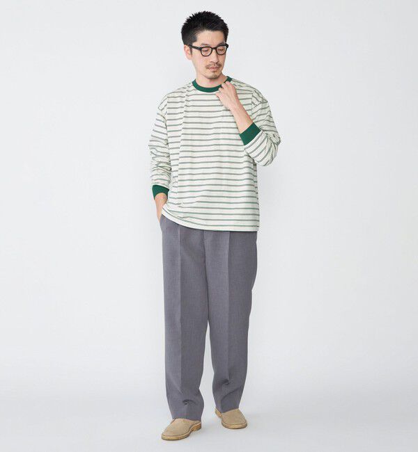 SHIPS「SHIPS: マイクロ ボーダー Tシャツ (ロンT)」|Tシャツ・カットソー|