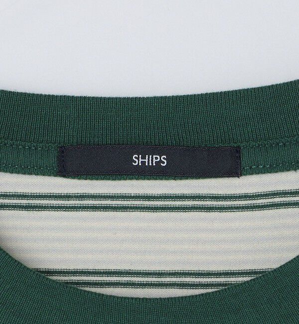 SHIPS「SHIPS: マイクロ ボーダー Tシャツ (ロンT)」|Tシャツ・カットソー|