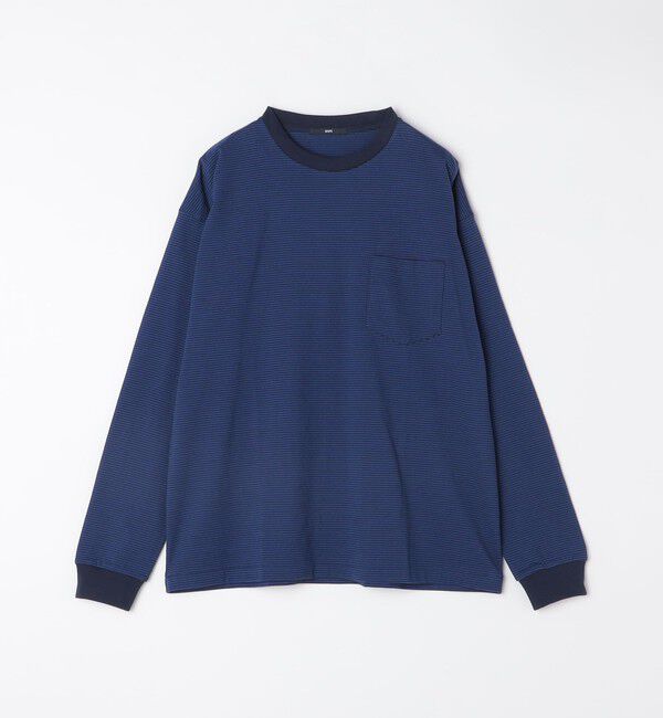 SHIPS「SHIPS: マイクロ ボーダー Tシャツ (ロンT)」|Tシャツ・カットソー|