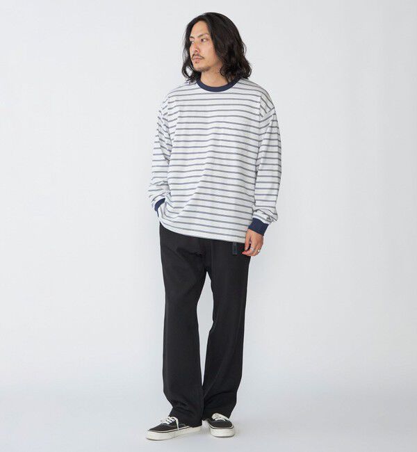 SHIPS「SHIPS: マイクロ ボーダー Tシャツ (ロンT)」|Tシャツ・カットソー|