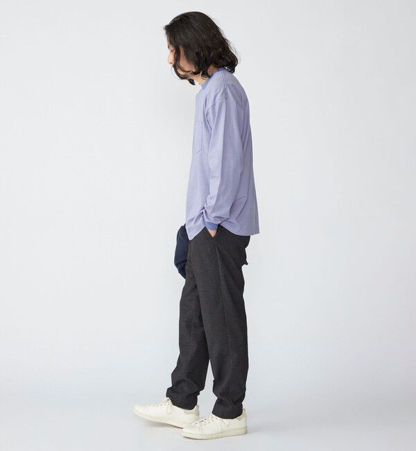 SHIPS「SHIPS: マイクロ ボーダー Tシャツ (ロンT)」|Tシャツ・カットソー|