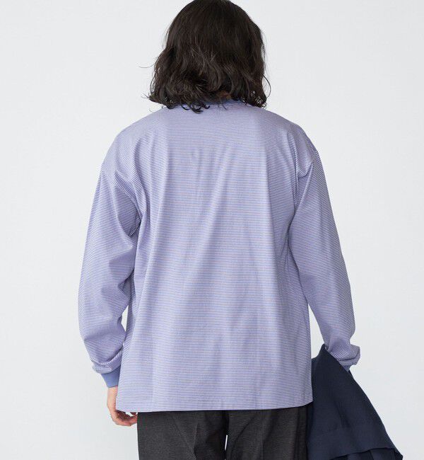 SHIPS「SHIPS: マイクロ ボーダー Tシャツ (ロンT)」|Tシャツ・カットソー|