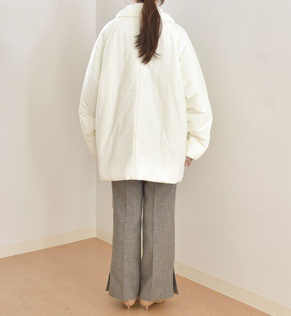 quaranciel「quaranciel: 中綿 テーラード ミドル ジャケット コート」|ダウン|