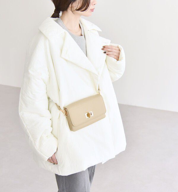 quaranciel「quaranciel: 中綿 テーラード ミドル ジャケット コート」|ダウン|