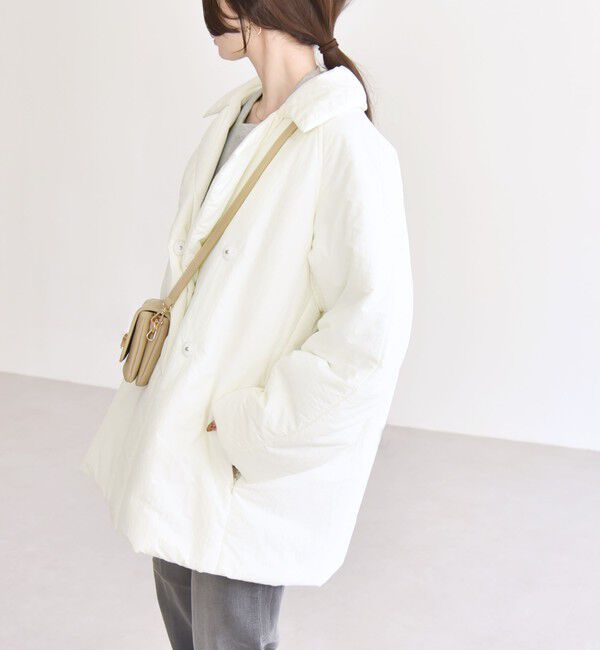 quaranciel「quaranciel: 中綿 テーラード ミドル ジャケット コート」|ダウン|