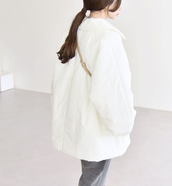 quaranciel「quaranciel: 中綿 テーラード ミドル ジャケット コート」|ダウン|