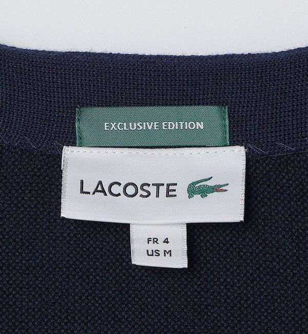 SHIPS「【SHIPS別注】LACOSTE: コットン/ポリエステル Vネック カーディガン 24FW」|カーディガン|