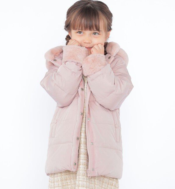 SHIPS KIDS「SHIPS KIDS:100～130cm /〈手洗い可能〉リバティ リサイクル ロング ダウン」|ダウン|