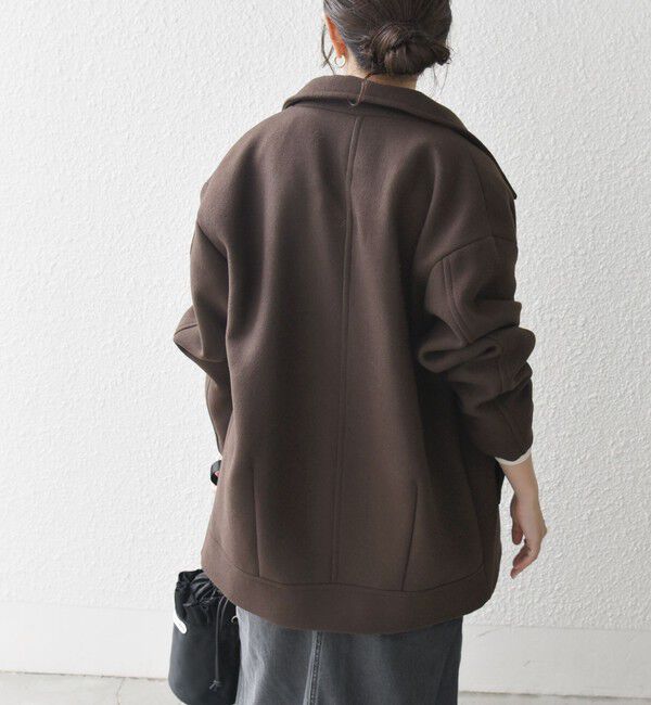 SHIPS any「SHIPS any: ウール ミックス コクーン ショート Pコート」|その他|