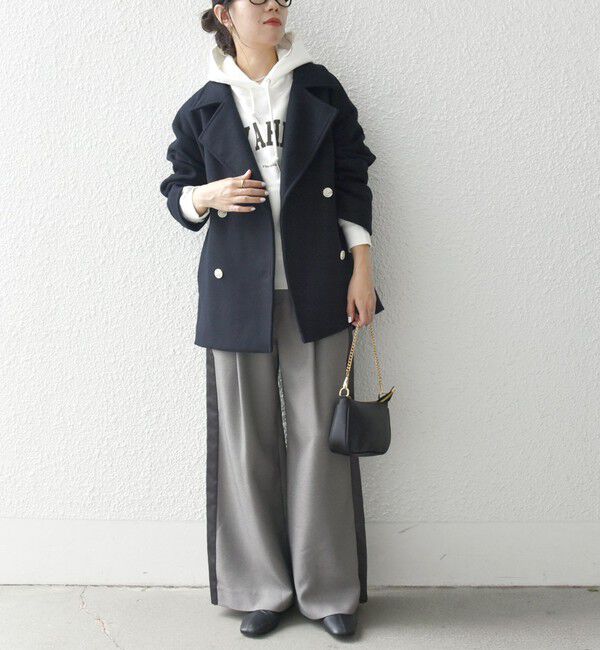 SHIPS any「SHIPS any: ウール ミックス コクーン ショート Pコート」|その他|