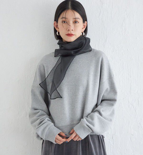 SHIPS for women「Wai＋:〈手洗い可能〉裏毛 オーガンジー スウェット」|スウェット・ジャージ|