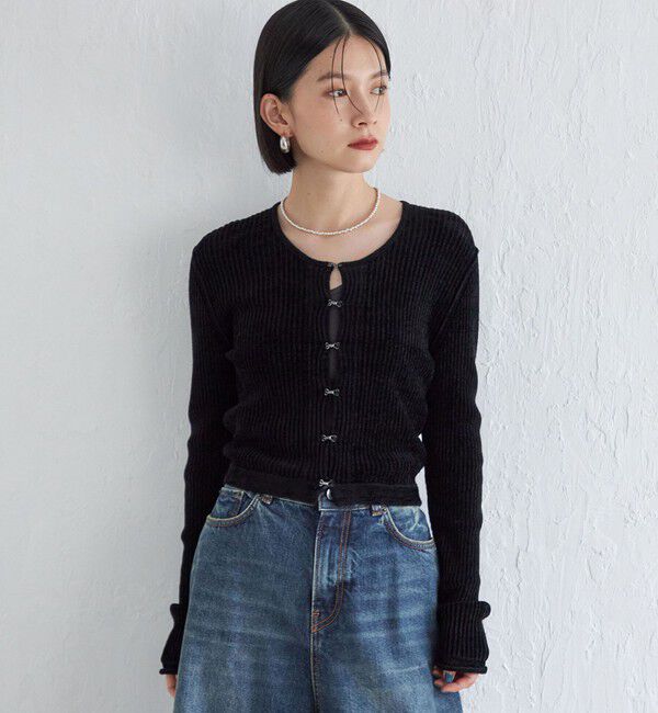 SHIPS for women「Wai＋:〈手洗い可能〉1/18ホック付 カーディガン」|カーディガン|