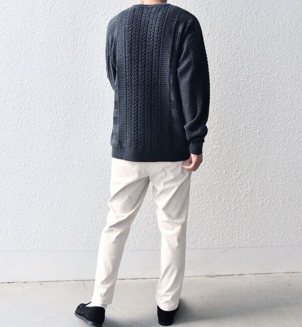 SHIPS any「SHIPS any:〈手洗い可能〉アラン / ガーター 編み リラックス クルーネック ニット◇」|ニット・セーター|