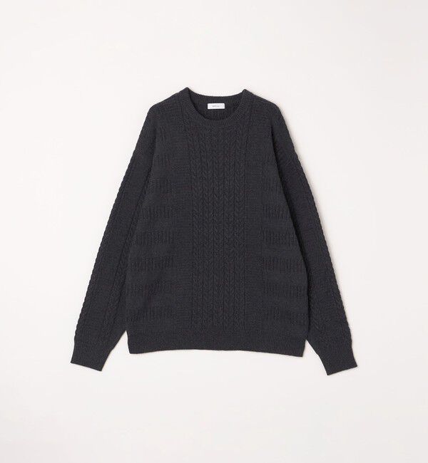 SHIPS any「SHIPS any:〈手洗い可能〉アラン / ガーター 編み リラックス クルーネック ニット◇」|ニット・セーター|