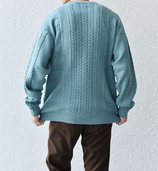 SHIPS any「SHIPS any:〈手洗い可能〉アラン / ガーター 編み リラックス クルーネック ニット◇」|ニット・セーター|