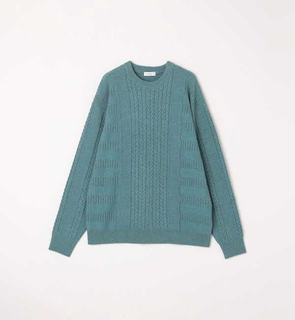 SHIPS any「SHIPS any:〈手洗い可能〉アラン / ガーター 編み リラックス クルーネック ニット◇」|ニット・セーター|