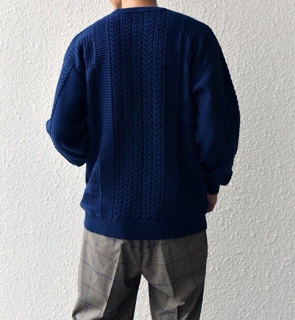 SHIPS any「SHIPS any:〈手洗い可能〉アラン / ガーター 編み リラックス クルーネック ニット◇」|ニット・セーター|