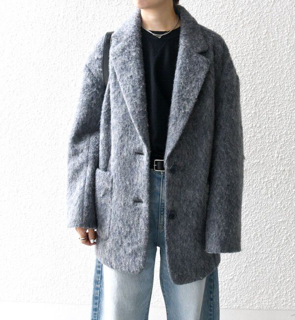 SHIPS any「SHIPS any: ウール ミックス シャギー シングル コート」|その他|