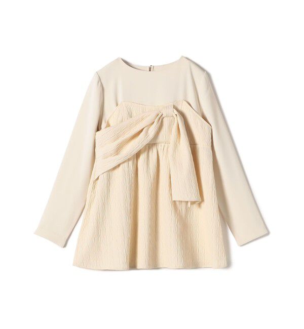 SHIPS for women「〈手洗い可能〉ジャカード ドッキング ビッグ リボン ブラウス」|シャツ・ブラウス|