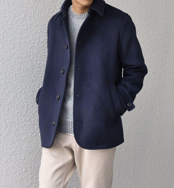 SHIPS any「SHIPS any: ウォーム メルトン シングル Pコート◇」|ピーコート|