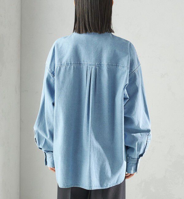 SHIPS for women「〈洗濯機可能〉デニム 刺繍 オーバー シャツ」|シャツ・ブラウス|