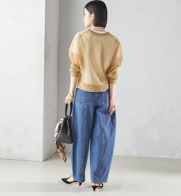 SHIPS for women「〈手洗い可能〉イタリーヤーン ラメ ショート カーディガン」|カーディガン|